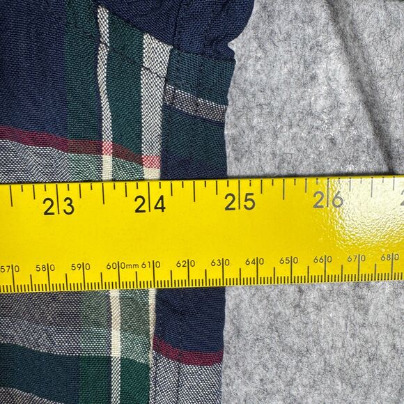 Sir Pendleton Shirt Mens XL Blue Plaid Flawed Sleeves Shrunk And Has 2 Holes - Picture 3 of 10